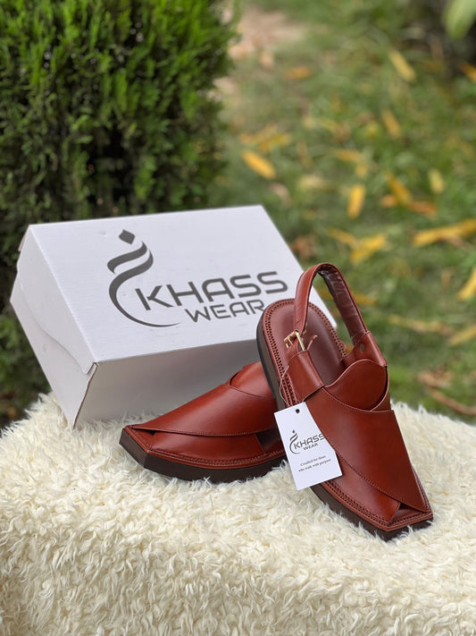 El Captain Burgundy Peshwari Chappal