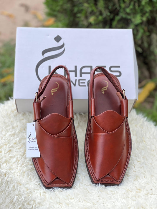 El Captain Burgundy Peshwari Chappal
