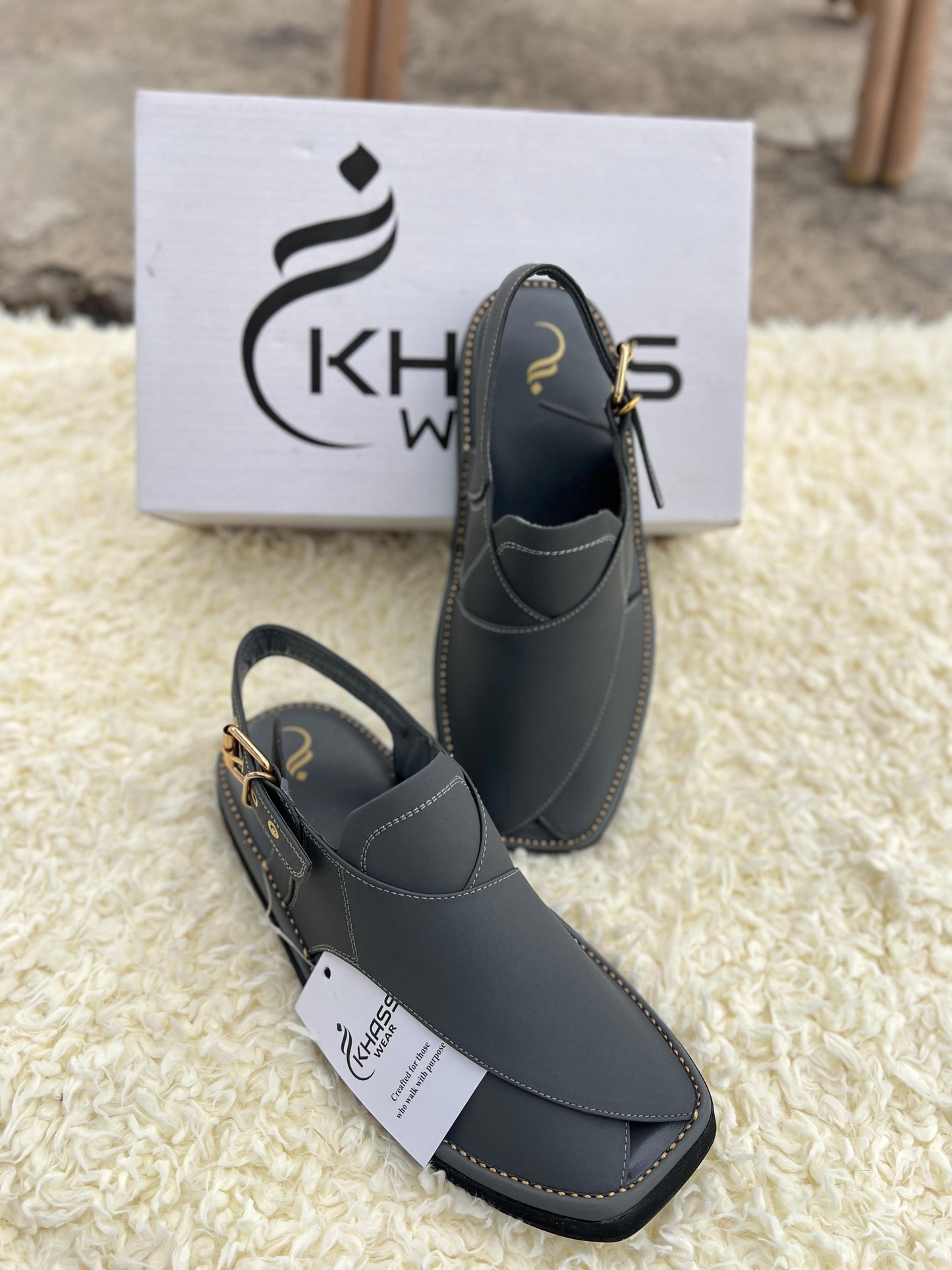Urban Slate Classic Peshawari Chappal