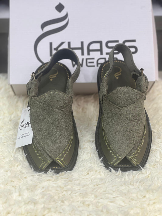 Green suede signature
