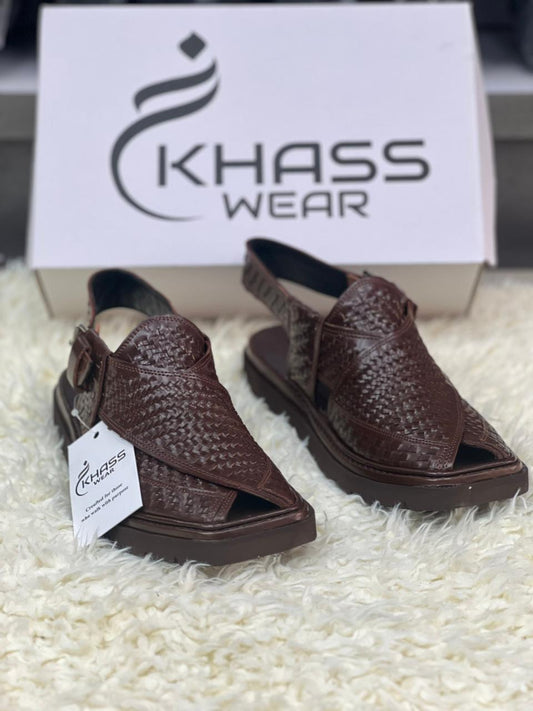 Air woven kaptaan brown signature